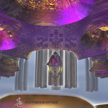 Arts numériques intitulée "MotherShip 155" par Trayan Galactic, Œuvre d'art originale, Modélisation 3D