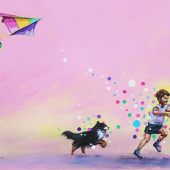 Malerei mit dem Titel "A Magical Childhood…" von Trayko Popov, Original-Kunstwerk, Acryl