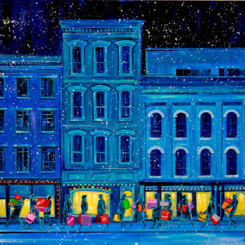 Malarstwo zatytułowany „Winter Holidays. Se…” autorstwa Trayko Popov, Oryginalna praca, Akryl Zamontowany na Drewniana rama…