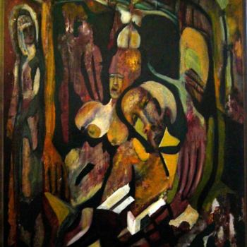 Painting titled "crucifixion" by Markosa, Original Artwork
