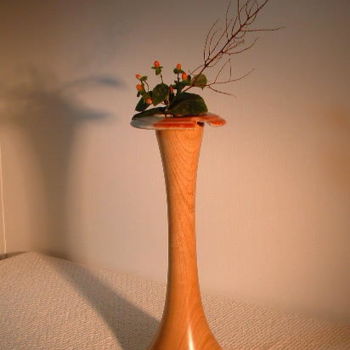 Escultura titulada "Ikebana #10" por David Tremaine, Obra de arte original, Madera