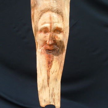 Sculpture titled "Wisdom" by David Tremaine, Original Artwork, Wood