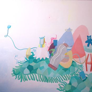 Malerei mit dem Titel "Static,the room of…" von Trendafila Trendafilova, Original-Kunstwerk, Acryl