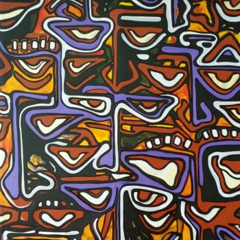 Painting titled "wibodio V" by Bjoern Treuter, Original Artwork, Acrylic