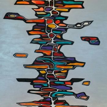 Painting titled "soltaz 0016 on silv…" by Bjoern Treuter, Original Artwork, Acrylic