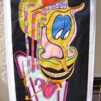 Painting titled "lonely clown" by Bjoern Treuter, Original Artwork