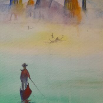 Картина под названием "Venetian dreams" - Trevor Partridge, Подлинное произведение искусства, Акварель