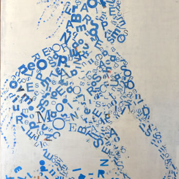 Pintura intitulada "letter horse" por Tribu, Obras de arte originais, Acrílico