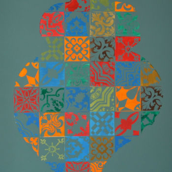 Pintura intitulada "POPtugal heart" por Tribu, Obras de arte originais, Acrílico