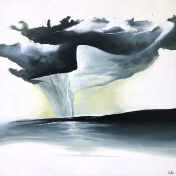 Peinture intitulée "Orage" par Jacques Trichet, Œuvre d'art originale, Huile