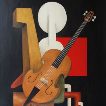Peinture intitulée "Violonchelisto" par Alexander Trifonov, Œuvre d'art originale, Huile