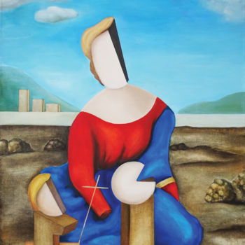 Malerei mit dem Titel "Raffael" von Alexander Trifonov, Original-Kunstwerk, Öl