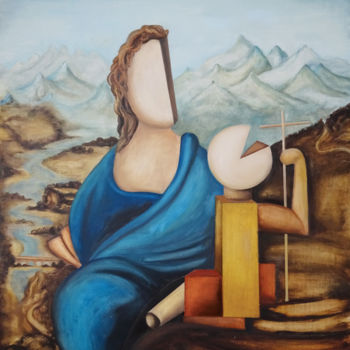 Картина под названием "Leonardo" - Alexander Trifonov, Подлинное произведение искусства, Масло