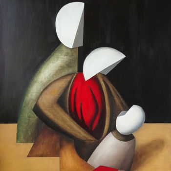 Painting titled "Familia" by Alexander Trifonov, Original Artwork, Oil