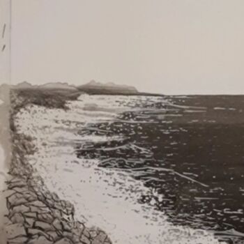 Dessin intitulée "Après la tempête" par Tristan Ligen, Œuvre d'art originale, Encre