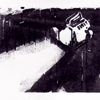Prenten & gravures getiteld "Projecteur de scène" door Tristan Ligen, Origineel Kunstwerk