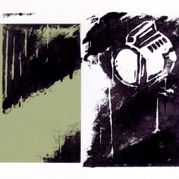 Prenten & gravures getiteld "Projecteur de scène…" door Tristan Ligen, Origineel Kunstwerk