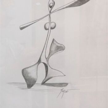 Disegno intitolato "La jongleuse" da Tristan Morlet, Opera d'arte originale, Matita