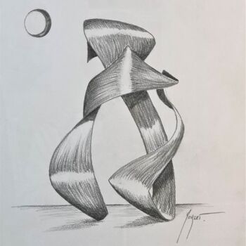 Disegno intitolato "Solitude" da Tristan Morlet, Opera d'arte originale, Grafite