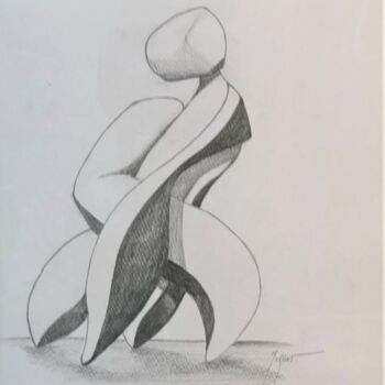 Dibujo titulada "Le timide" por Tristan Morlet, Obra de arte original, Grafito