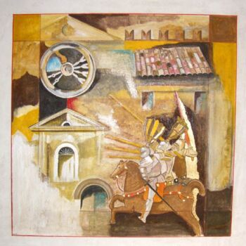 Painting titled "Il Torneo" by Tristano Casarotto, Original Artwork