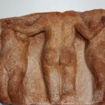 Sculpture intitulée "Trois femmes" par Elisabeth Feixes-Troin, Œuvre d'art originale