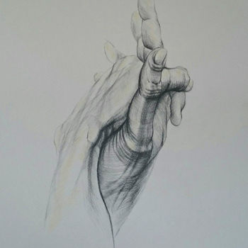 Dessin intitulée "hands-2" par Katerina Evgenieva, Œuvre d'art originale, Crayon