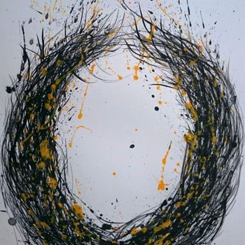Dibujo titulada "circle-1" por Katerina Evgenieva, Obra de arte original, Tinta