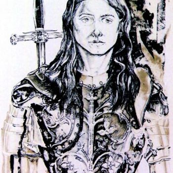 Картина под названием "Knight" - Katerina Evgenieva, Подлинное произведение искусства