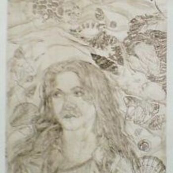 Estampas & grabados titulada "MySelf Portrete" por Katerina Evgenieva, Obra de arte original