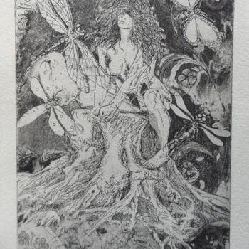 Desenho intitulada "Exlibris" por Katerina Evgenieva, Obras de arte originais