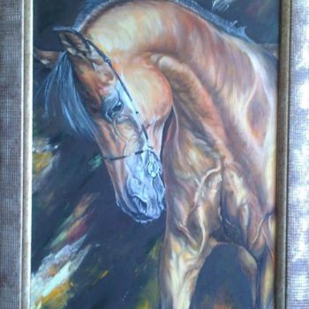 Painting titled "Stallion" by Katerina Evgenieva, Original Artwork