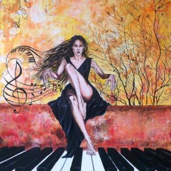 Pintura titulada "pianissimo.jpg" por Katerina Evgenieva, Obra de arte original, Oleo