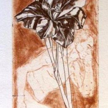 Zeichnungen mit dem Titel "Gladiolus" von Katerina Evgenieva, Original-Kunstwerk