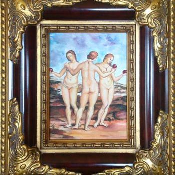 Pittura intitolato "The Three Graces" da Katerina Evgenieva, Opera d'arte originale