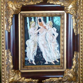 Painting titled "The Three Graces by…" by Katerina Evgenieva, Original Artwork