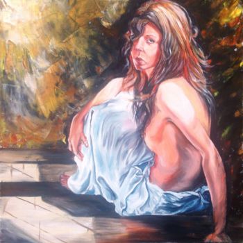 Картина под названием "girl-2" - Katerina Evgenieva, Подлинное произведение искусства, Масло