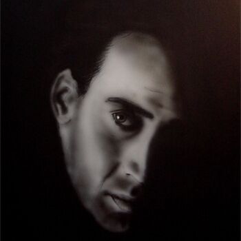 绘画 标题为“Portrait N. Cage ,A…” 由Matthias Lietz, 原创艺术品, 喷枪
