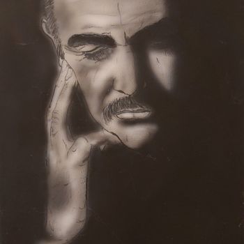 Schilderij getiteld "Portrait Connery ,A…" door Matthias Lietz, Origineel Kunstwerk, Airbrush