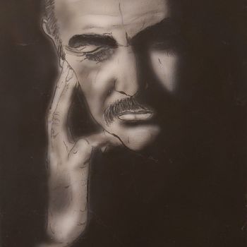 Malerei mit dem Titel "Portrait Connery ,A…" von Matthias Lietz, Original-Kunstwerk, Airbrush