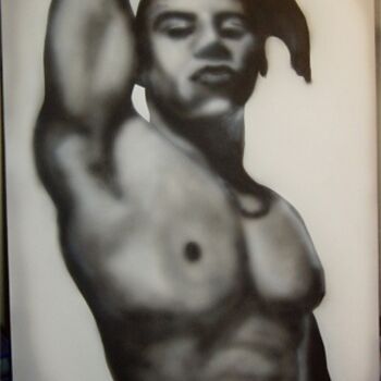 Schilderij getiteld "Vin Diesel 2009 ,Ai…" door Matthias Lietz, Origineel Kunstwerk, Airbrush