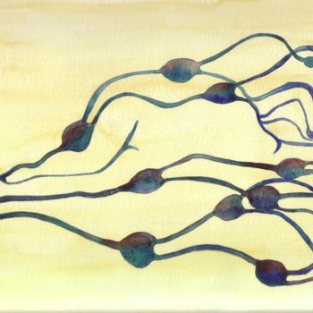 Peinture intitulée "fee-des-algues.jpg" par Troniou, Œuvre d'art originale