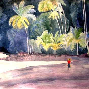 「Plage Martinique」というタイトルの絵画 Troniouによって, オリジナルのアートワーク