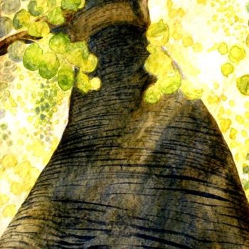 Pittura intitolato "Femme arbre" da Troniou, Opera d'arte originale, Olio