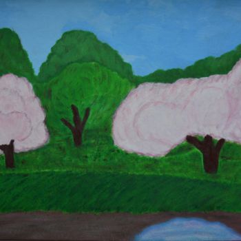 Painting titled "Весна" by Natalia Troshina, Original Artwork, Acrylic