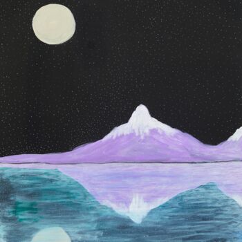 Картина под названием "First Mountain" - Troy Wilson-Ripsom, Подлинное произведение искусства, Акрил Установлен на Деревянна…