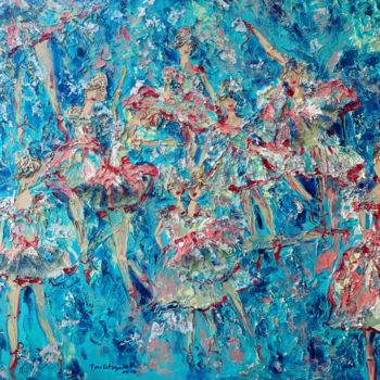 Картина под названием "On ballet" - Кристина Трубицына, Подлинное произведение искусства, Масло