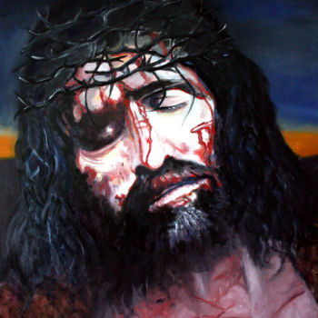 Painting titled "Jesus-70x90.jpg" by Gian Piero Trucco, Original Artwork