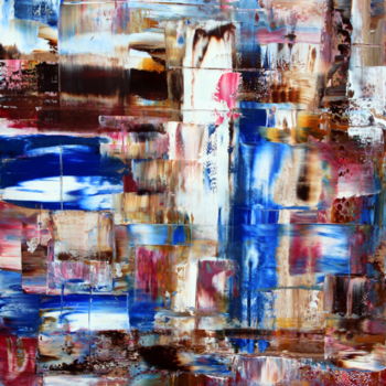 Картина под названием "Glas-in-lood2" - Trudie Noordermeer, Подлинное произведение искусства, Масло