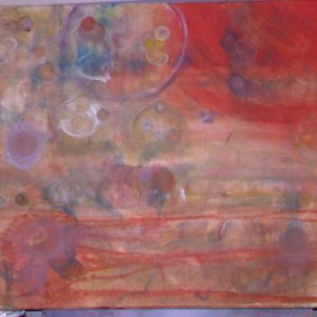 Painting titled "Pluto skyscape" by Trudy Orzio, Original Artwork, Oil